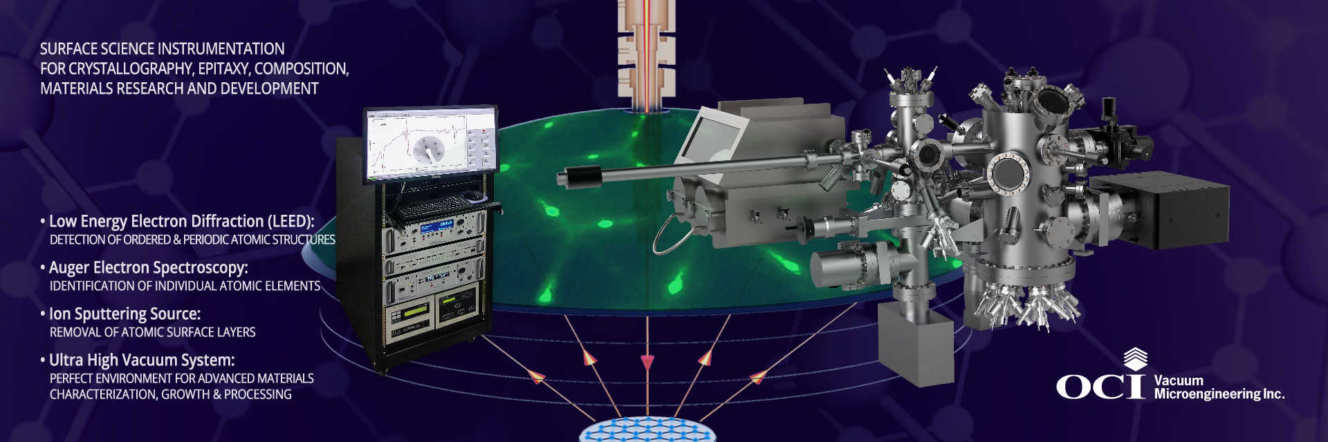 Oci Vacuum Microengineering Inc Leed Aes Auger Electron Spectroscopy Instrumentation For Crystallography Epitaxy Uhv Systems