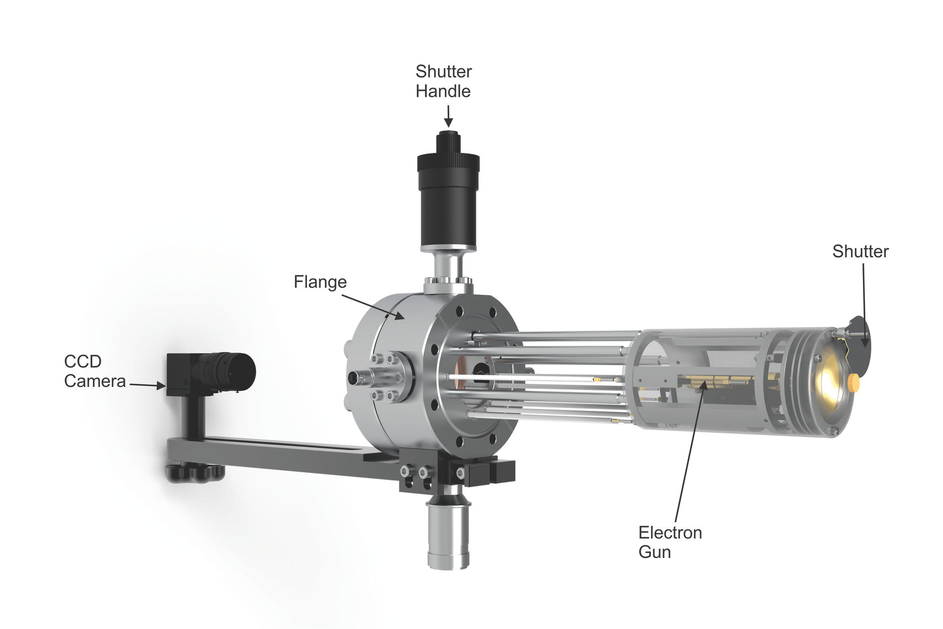 Figure 1. LEED 450 (Model BDL450) optics with shutter.