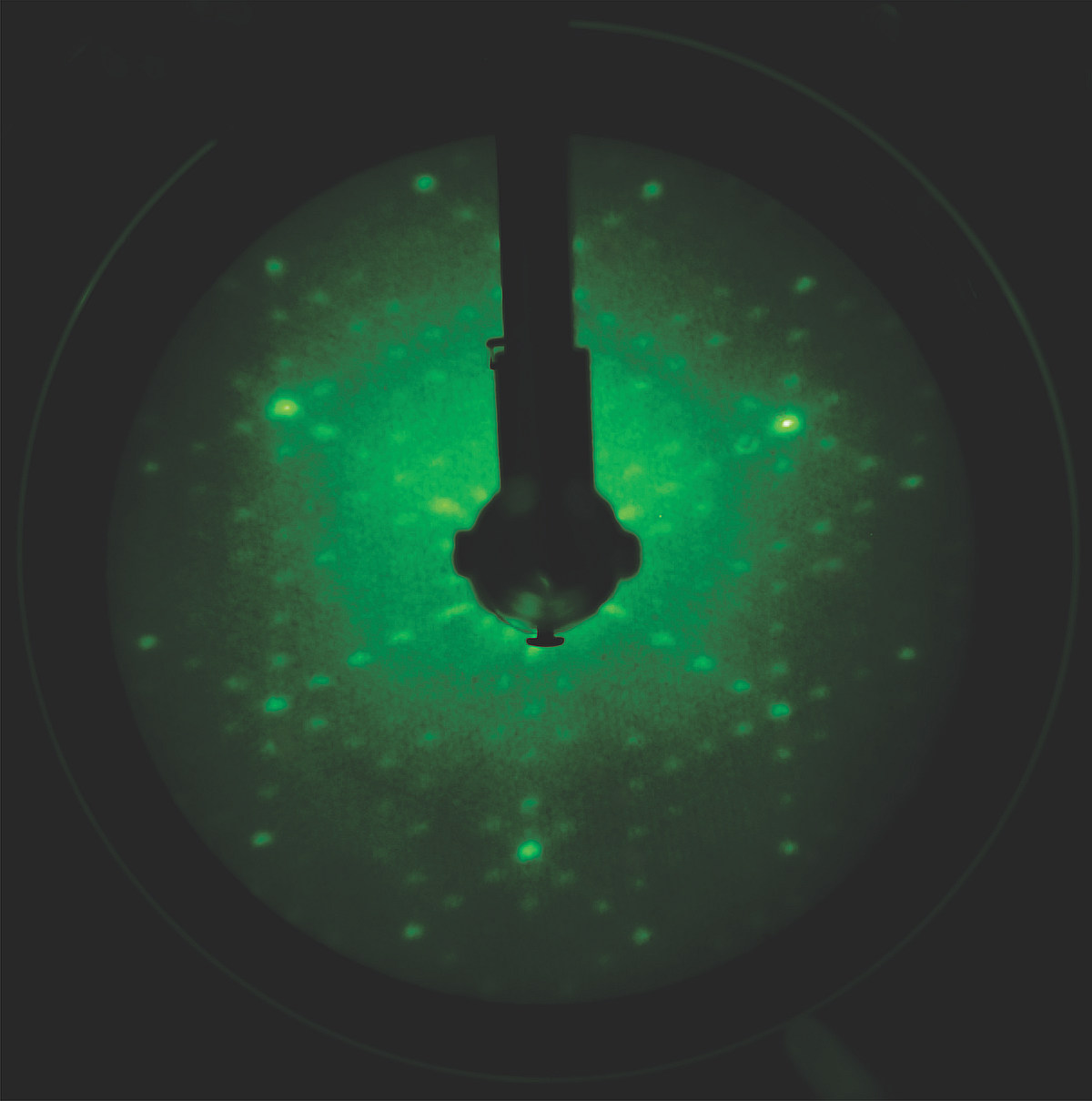 Figure 7. LEED pattern of Silicon (111) with 80 eV beam energy.